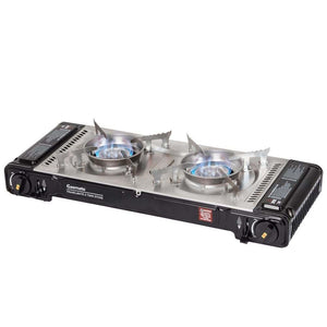 GASMATE TRAVELMATE 11 DELUXE TWIN STOVE WITH HOTPLATE