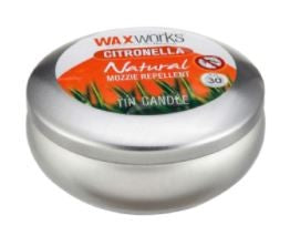 WAXWORKS CITRONELLA TIN CANDLE 30HR