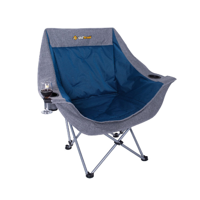 OZTRAIL SINGLE MOON CHAIR WITH ARMS