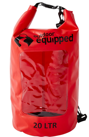 OUTDOOR EQUIPPED 20LT DRY BAG RED