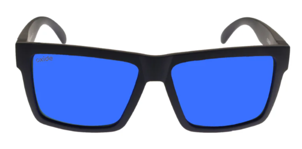 OXIDE COSMOS MATTE BLACK BLUE MIRROR SUNGLASSES