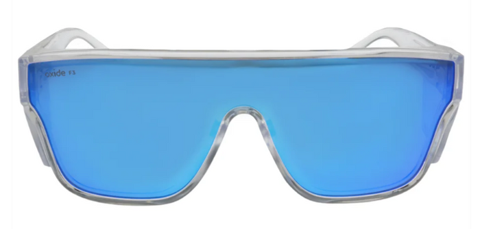 OXIDE INFERNO GREY BLUE MIRROR SAFETY GLASSES