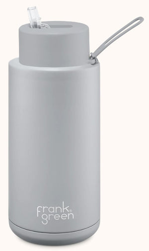 FRANK GREEN 34OZ STAINLESS STEEL CERAMIC REUSABLE BOTTLE WITH STRAW LID