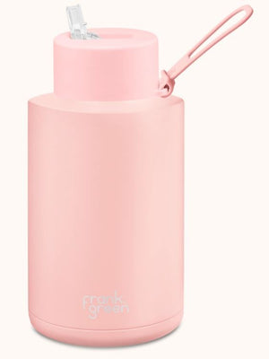 FRANK GREEN 68OZ CERAMIC REUSABLE BOTTLE WITH STRAW LID [Cl:BLUSHED]