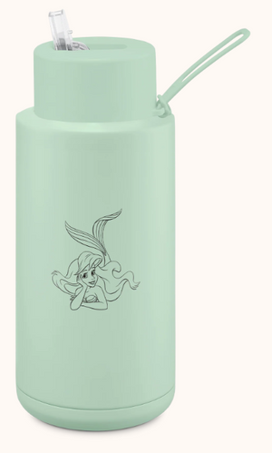 FRANK GREEN 34OZ STAINLESS STEEL CERAMIC REUSABLE BOTTLE MINT GELATO ARIEL WITH STRAW LID