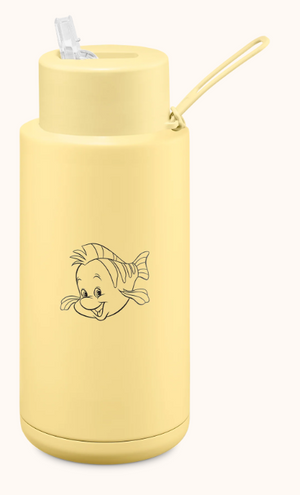 FRANK GREEN 34OZ STAINLESS STEEL CERAMIC REUSABLE BOTTLE WITH STRAW LID FLOUNDER BUTTERMILK