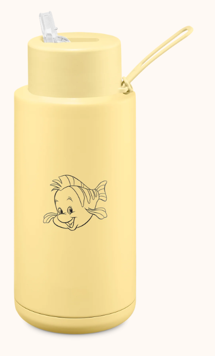FRANK GREEN 34OZ STAINLESS STEEL CERAMIC REUSABLE BOTTLE WITH STRAW LID FLOUNDER BUTTERMILK