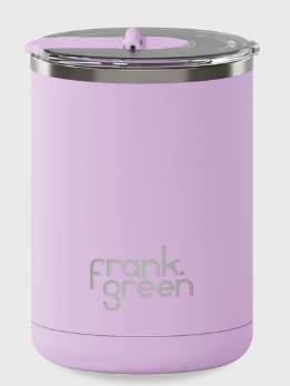 FRANK GREEN 12OZ CERAMIC COFFEE CUP WITH HINGED LID [Cl:LILAC HAZE]