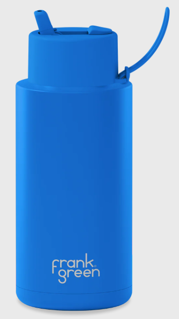FRANK GREEN 34OZ STAINLESS STEEL CERAMIC BOTTLE WITH STRAW LID