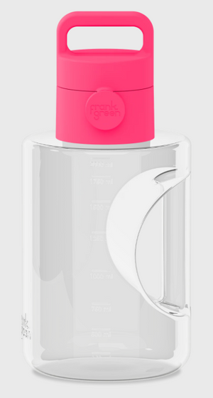 FRANK GREEN 68OZ TITAN REUSABLE BOTTLE GRIP AND SIP LID NEON PINK