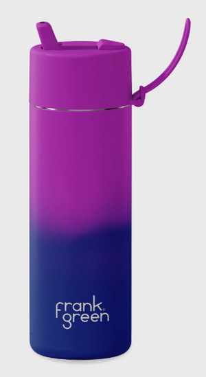 FRANK GREEN 25OZ COLOUR CHANGE ULTRALITE BOTTLE TWILIGHT WITH FLIP STRAW LID