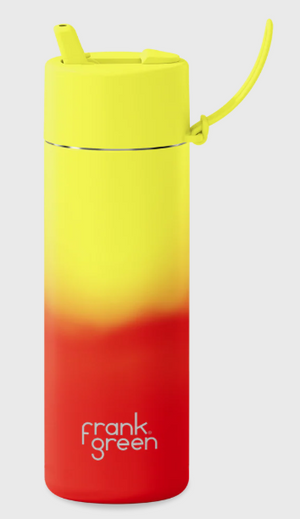 FRANK GREEN 25OZ COLOUR CHANGE ULTRALITE BOTTLE LAVA WITH FLIP STRAW LID