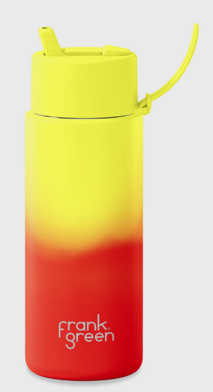 FRANK GREEN 34OZ COLOUR CHANGE ULTRALITE BOTTLE LAVA WITH FLIP STRAW LID 