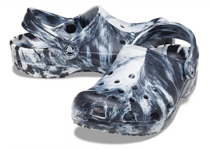 CROCS CLASSIC CLOG ADULT MARBLED WHITE/BLACK